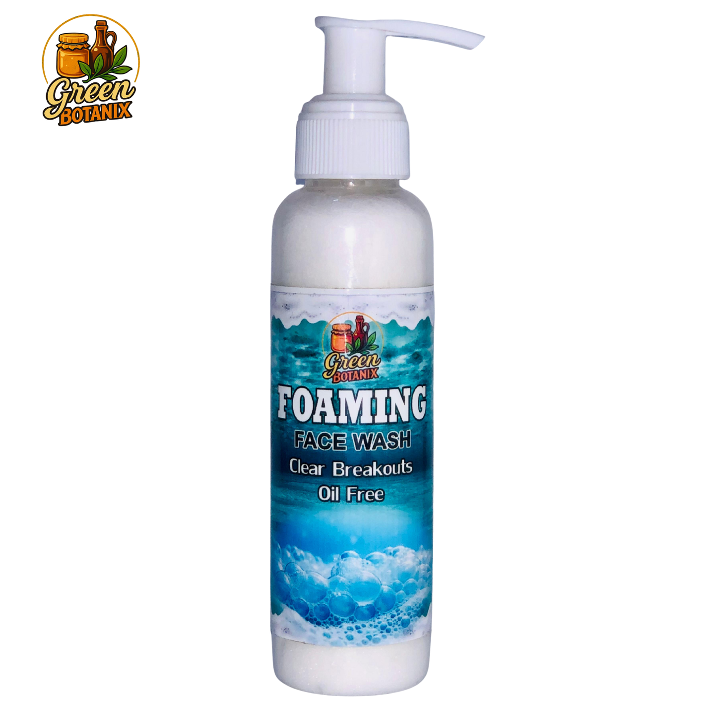 Green Botanix Foaming Facewash (100ml) - 100% Organic Deep Cleansing & Fresh Glow Formula