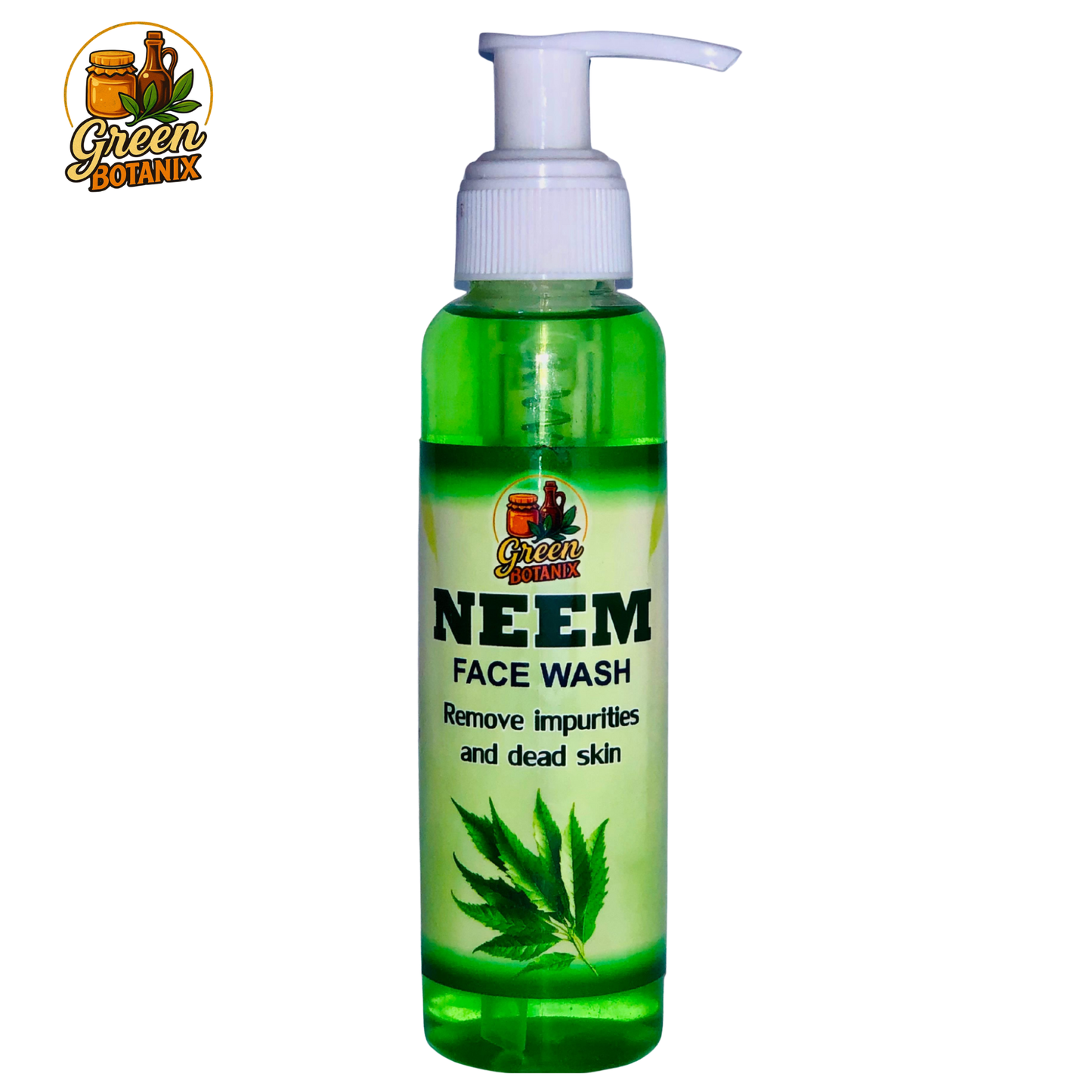Green Botanix Neem Facewash (100ml) - 100% Organic Remove Impurities & Dead Skins