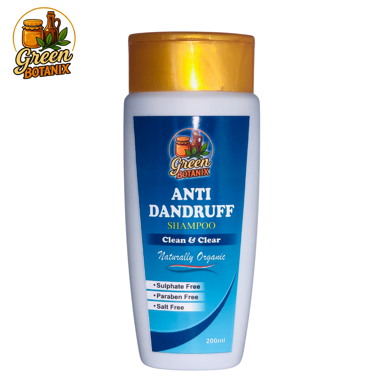 Green Botanix Anti Dandruff Shampoo - Sulphate Free (200ml) - Itch Control & Flake-Free Hair