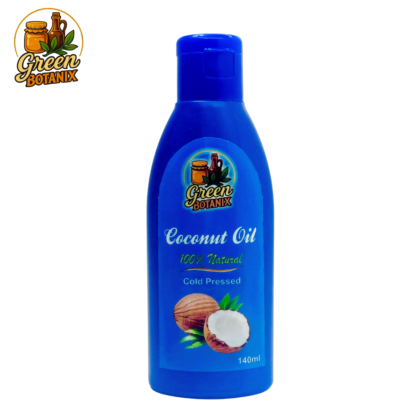 Green Botanix Coconut Oil - 100% Cold Pressed - Pure & Natural Nourishing Oil