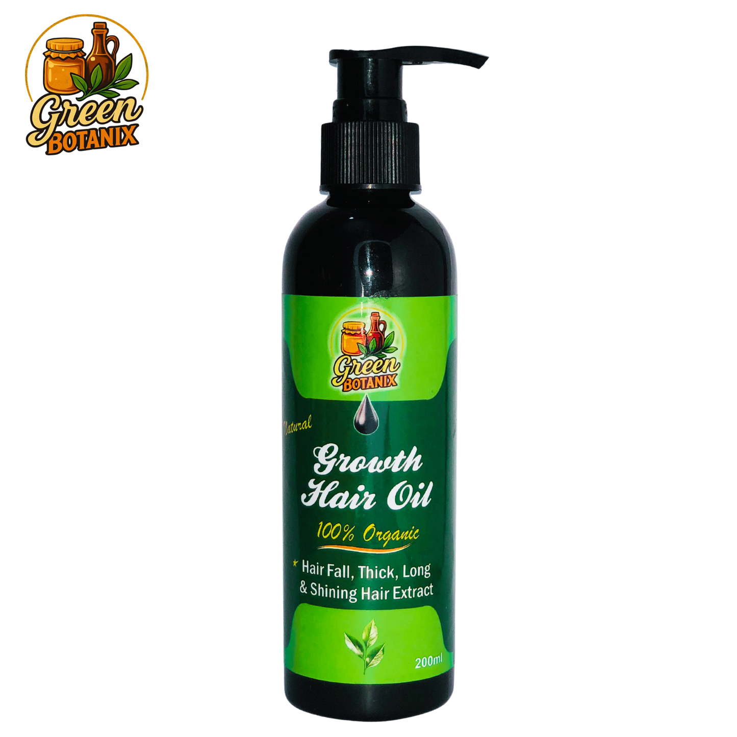 Green Botanix Growth Hair Oil - 100% Herbal For Hair Fall Control & Hair Strength