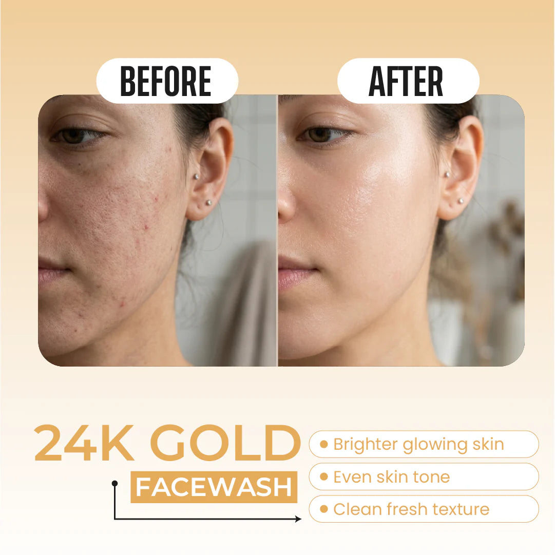 24K Gold Facewash (100ml) - 100% Organic