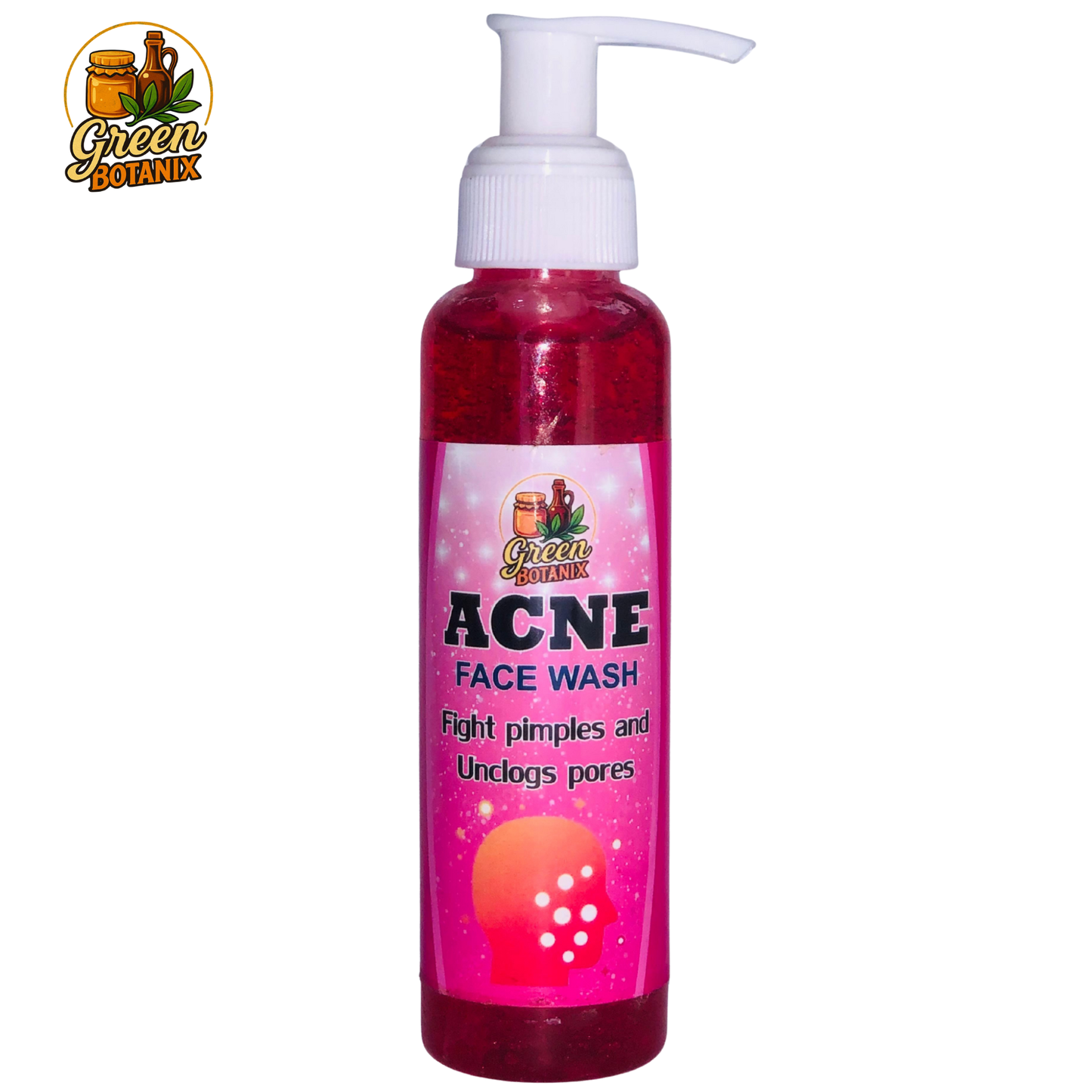 Green Botanix Acne Facewash (100ml)- 100% Organic Face Cleanser For Acne Prone Skin