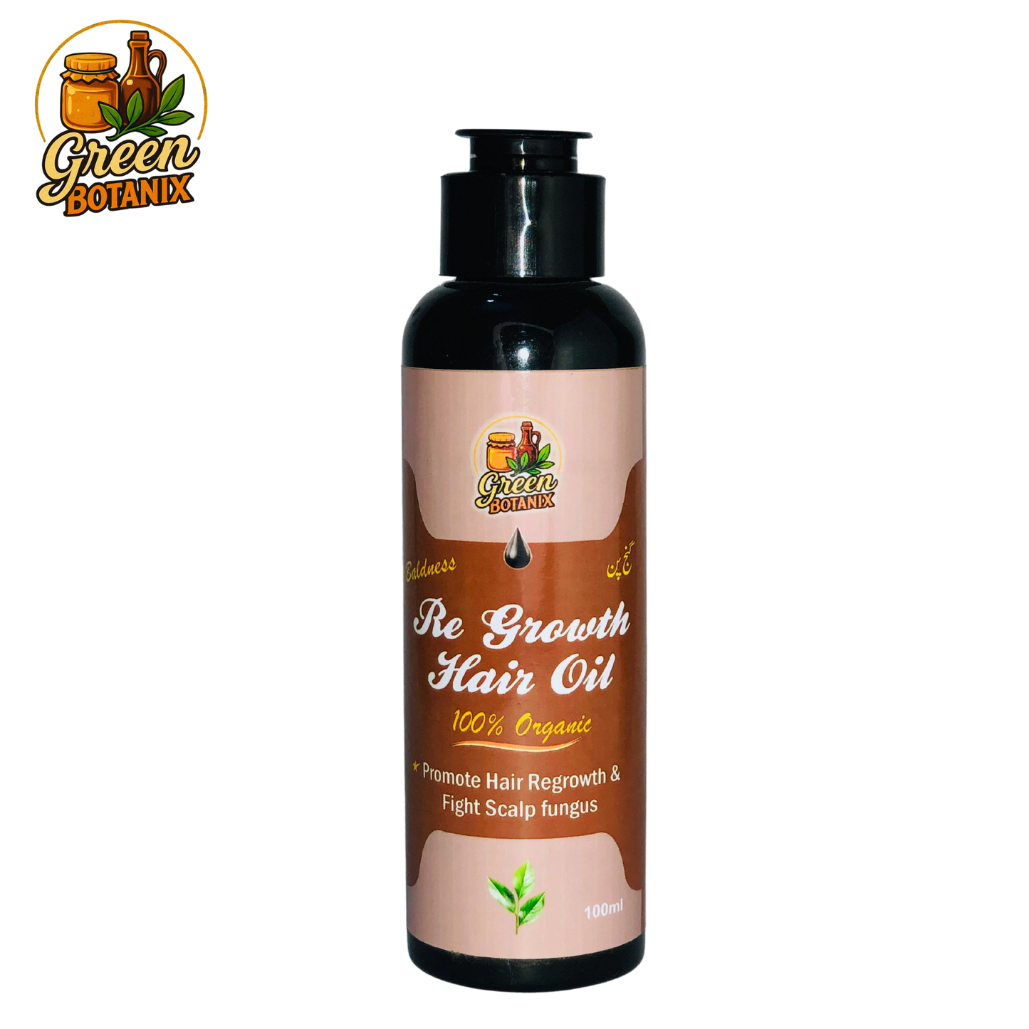 Green Botanix Re-Growth Oil - 100% Herbal For Hair Regrowth & Bald Spots