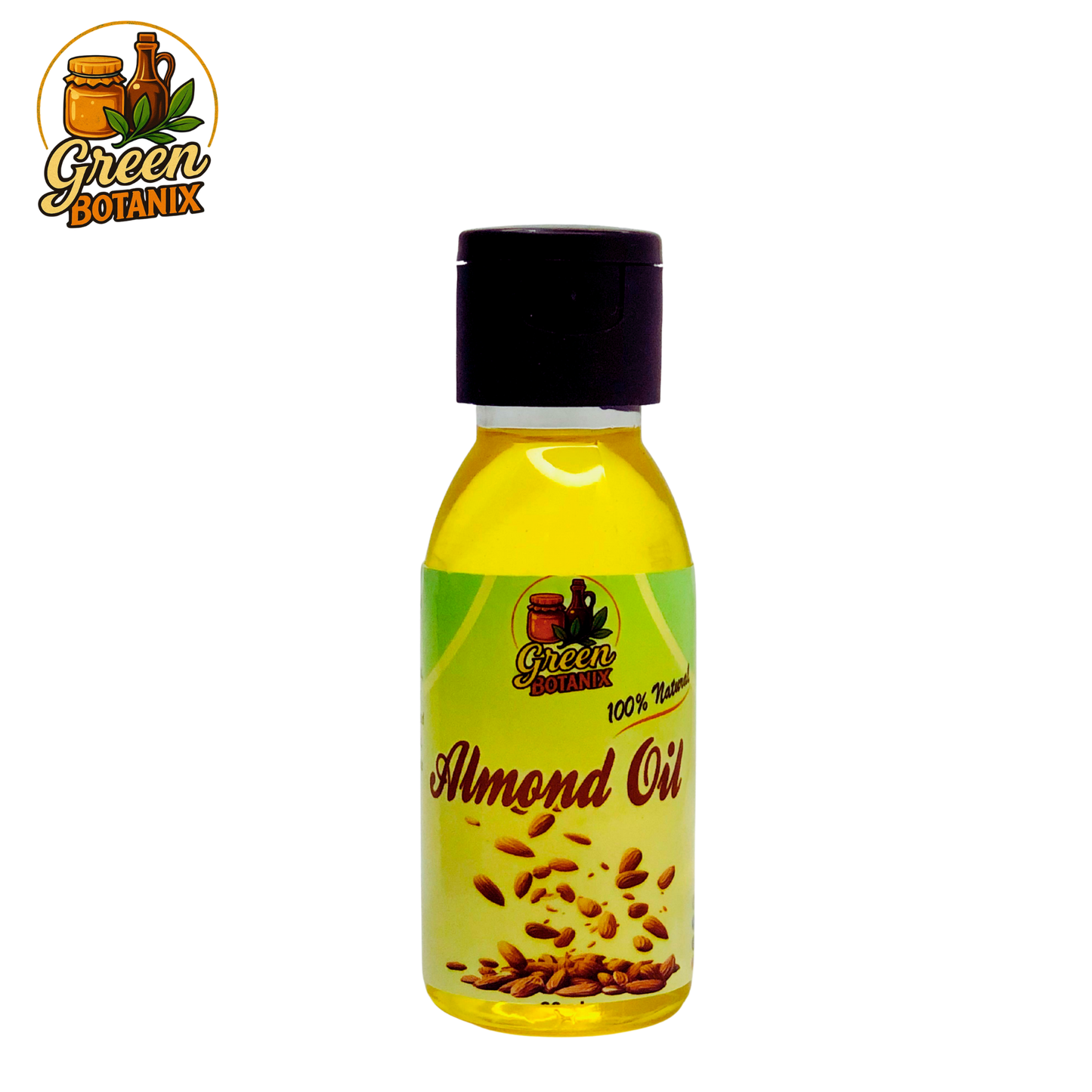 Green Botanix Sweet Almond Oil - 100% Pure & Natural Oil for Hair, Skin & Body Care
