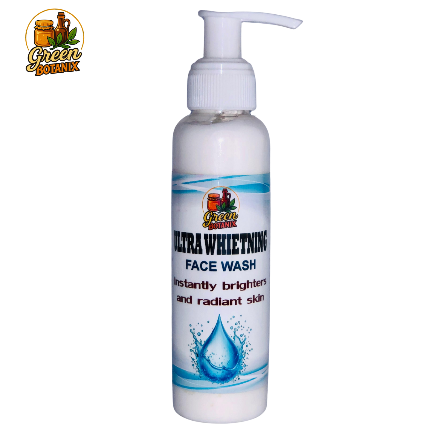Green Botanix Ultra Whitening Facewash (100ml) - 100% Organic Glow & Brightening Care