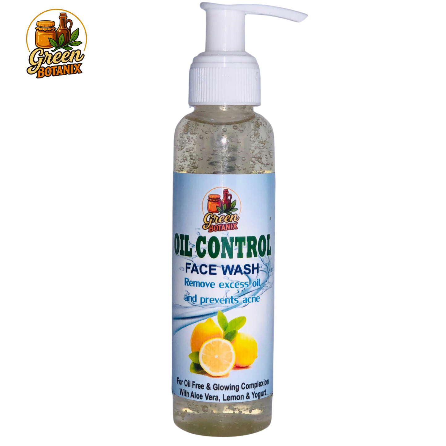 Green Botanix Oil Control Facewash (100ml) - 100% Organic Cleanser for Oily Skin