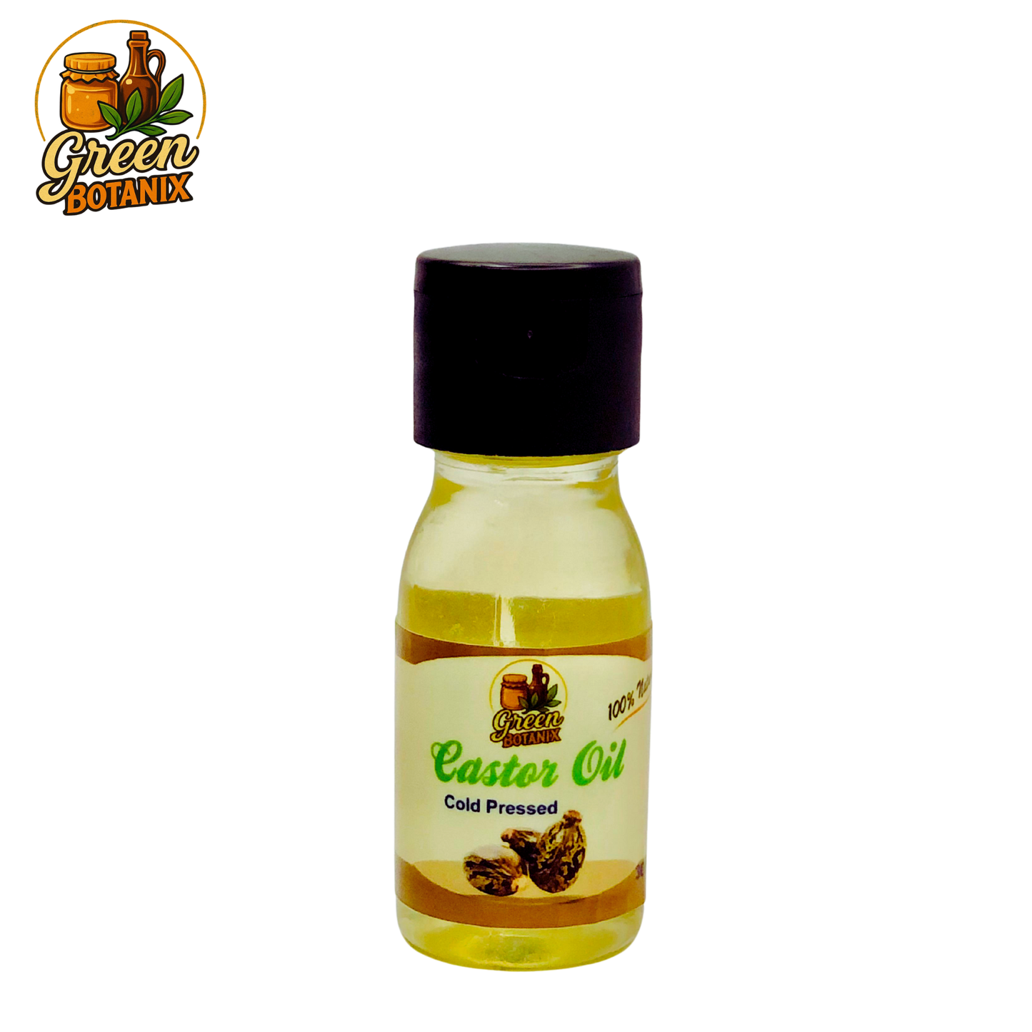 Green Botanix Castor Oil - 100% Pure & Natural Oil for Hair, Skin & Eyelashes
