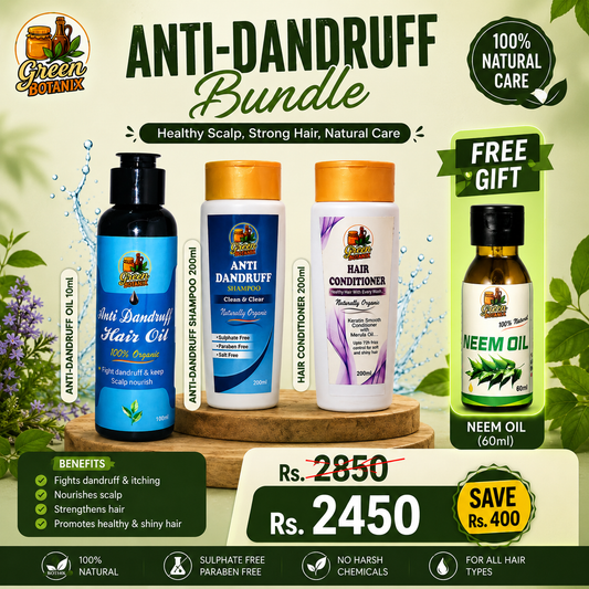 Complete Anti-Dandruff Bundle + Free Neem Oil