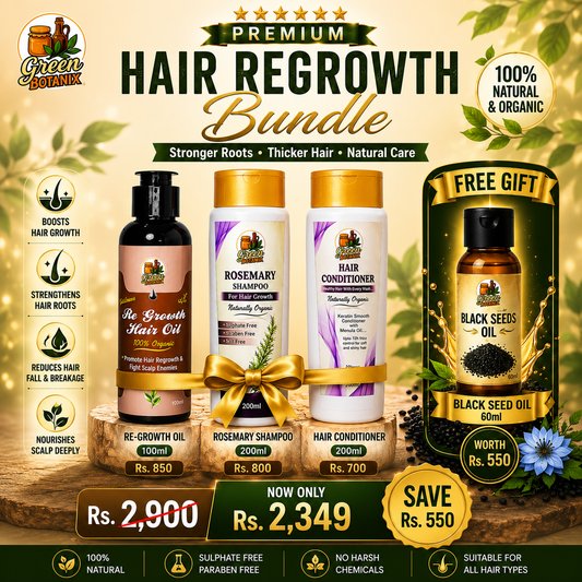 Complete Hair Re-Growth Bundle + FREE Black Seed OIl
