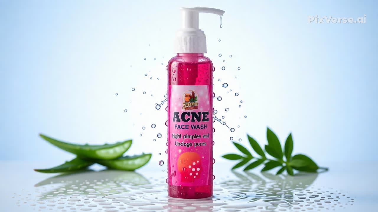 Green Botanix Acne Facewash (100ml)- 100% Organic Face Cleanser For Acne Prone Skin