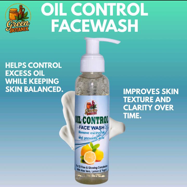 Green Botanix Oil Control Facewash (100ml) - 100% Organic Cleanser for Oily Skin