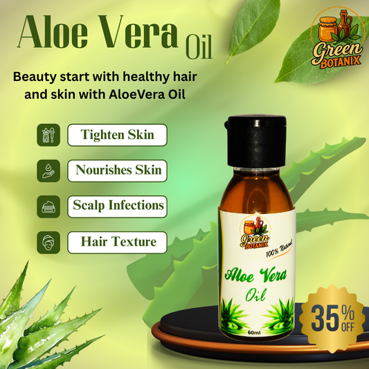 Green Botanix Aloe Vera Oil -  100% Herbal Oil for Healthy Hair & Glowing Skin