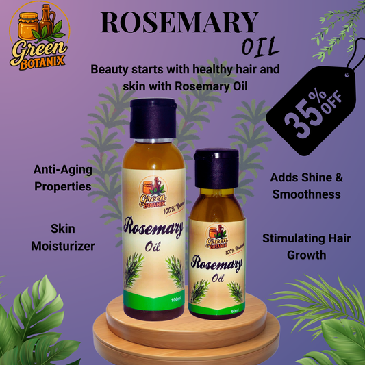 Green Botanix Rosemary Oil - 100% Pure & Natural Oil for Hair Growth & Scalp Care